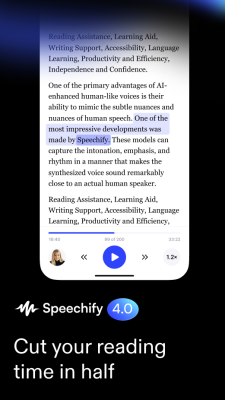 Screenshot of the application Speechify - #1