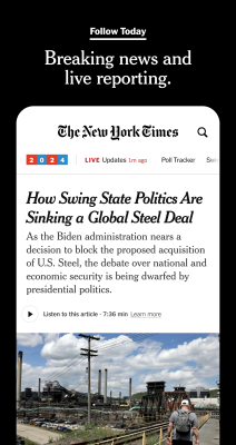 Screenshot of the application The New York Times - #2