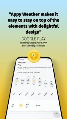 Screenshot of the application Appy Weather - #1
