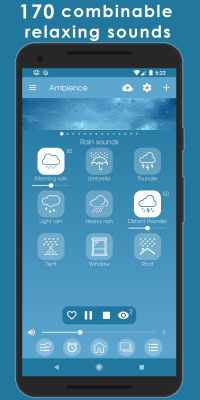 Screenshot of the application Ambience: sleep sounds - #1