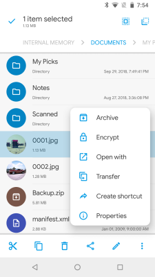 Screenshot of the application Solid Explorer File Manager - #1