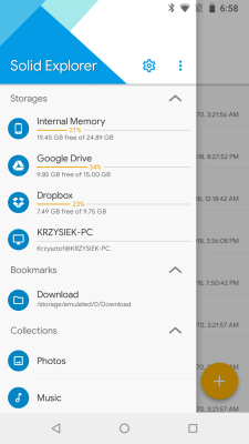 Screenshot of the application Solid Explorer File Manager - #2