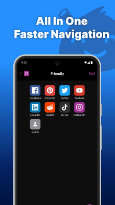 Screenshot of the application Friendly Social Browser - #7