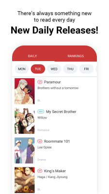 Screenshot of the application Lezhin Comics - #4