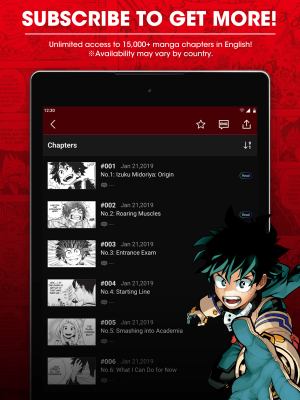 Screenshot of the application MANGA Plus by SHUEISHA - #2