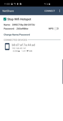 Screenshot of the application NetShare - no-root-tethering - #6