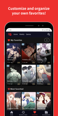 Screenshot of the application Toomics - #5