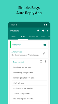Screenshot of the application Whatauto - Auto Reply - #1