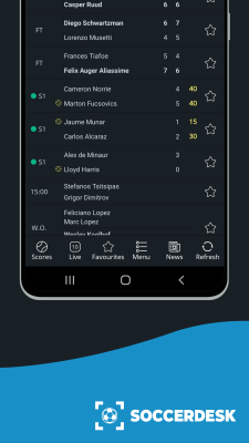 Screenshot of the application Livescore by SoccerDesk - #2