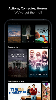 Screenshot of the application Filmzie - #1