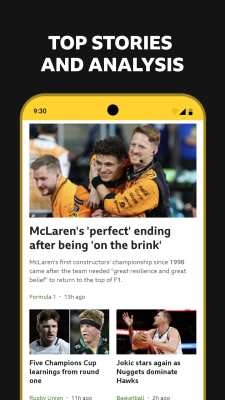 Screenshot of the application BBC Sport - #2