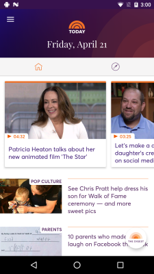 Screenshot of the application TODAY - #2