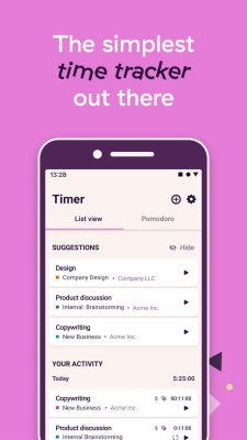 Screenshot of the application Toggl - #3