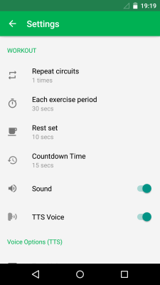 Screenshot of the application 7 Minute Workout - #7