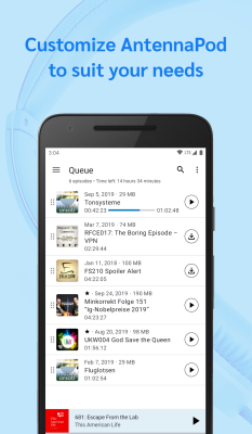 Screenshot of the application AntennaPod - #5