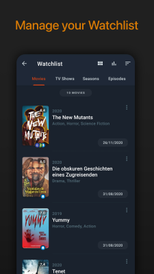 Screenshot of the application Moviebase - #4