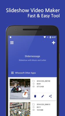 Screenshot of the application Slidemessage - #1