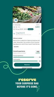 Screenshot of the application Too Good To Go - #3