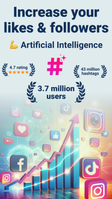 Screenshot of the application Hashtags AI - #1
