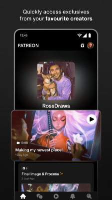 Screenshot of the application Patreon - #1
