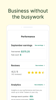 Screenshot of the application Tasker by Taskrabbit - #6