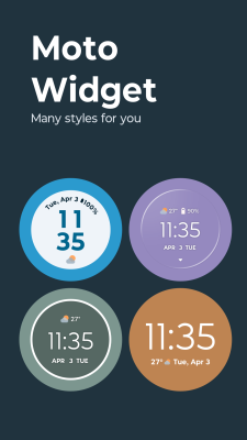 Screenshot of the application Moto Widget - #1