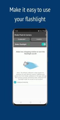 Screenshot of the application Shake Flashlight & Camera - #1