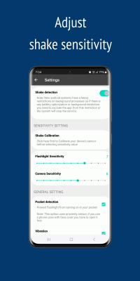 Screenshot of the application Shake Flashlight & Camera - #3