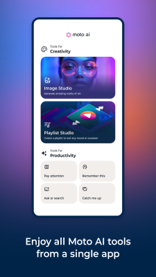 Screenshot of the application Moto AI - #1