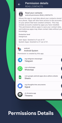 Screenshot of the application Permission Pilot - #4