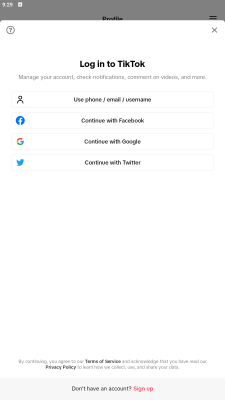 Screenshot of the application JTikTok - #1