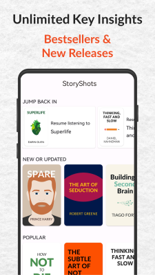 Screenshot of the application Audiobooks by StoryShots - #1