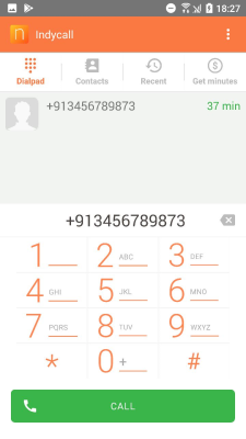 Screenshot of the application IndyCall - #2