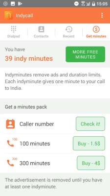 Screenshot of the application IndyCall - #5