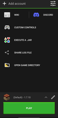 Screenshot of the application PojavLauncher - #1