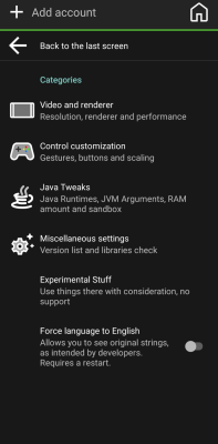Screenshot of the application PojavLauncher - #2