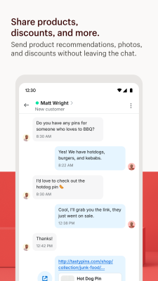 Screenshot of the application Shopify Inbox - #2