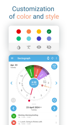 Screenshot of the application Sectograph - #3