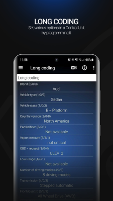Screenshot of the application OBDeleven VAG car diagnostics - #6