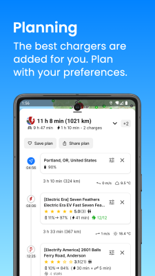 Screenshot of the application A Better Routeplanner (ABRP) - #3