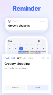 Screenshot of the application TickTick - #4