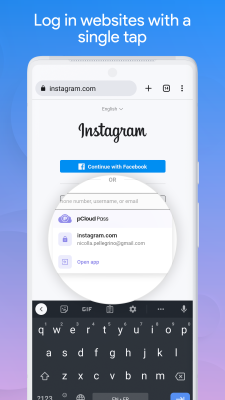 Screenshot of the application pCloud Pass - #1