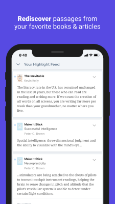 Screenshot of the application Readwise - #1