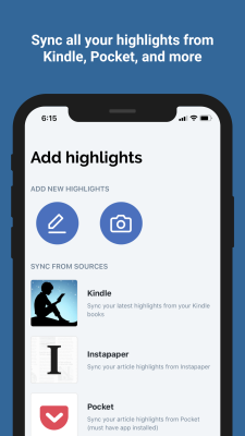 Screenshot of the application Readwise - #2