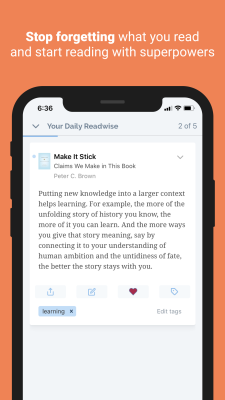 Screenshot of the application Readwise - #5