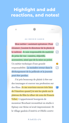 Screenshot of the application Glose - #2