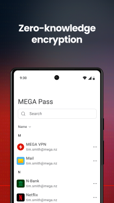 Screenshot of the application MEGA Pass Password Manager - #5