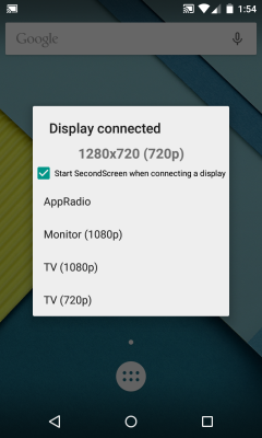 Screenshot of the application SecondScreen - #4