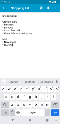 Screenshot of the application Notepad - #2