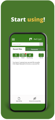 Screenshot of the application AxCrypt - #5
